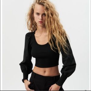 Zara puff sleeves top